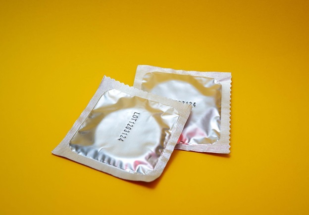 A picture of two condoms beside each other, just one of the many products Romantic Adventures carries online and in-store